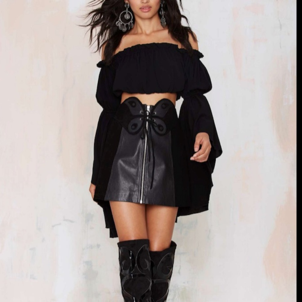 Nasty Gal After Party "give em bell" crop top